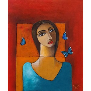 Kausar Bhatti, 16 x 20 Inch, Acrylic on Canvas, Figurative Painting, AC-KSR-001